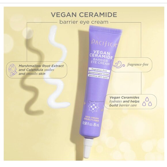Pacifica Vegan Ceramide Barrier Eye Cream – Hydrating Under Eye Moisturizer - Picture 5 of 7